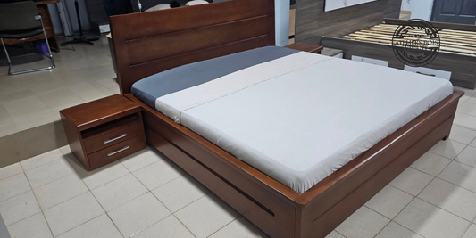 Lit Modèle Melissa – Lit Massif en Mélina avec Main Courante | Ateliers du Bois Vivant Ateliers du bois vivant