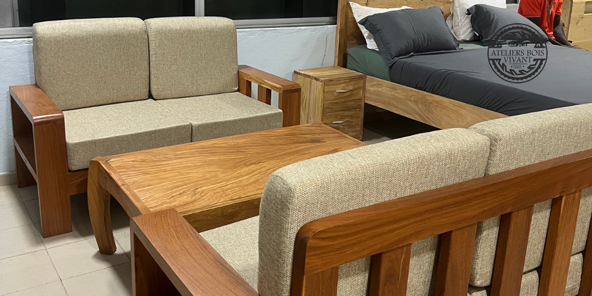 Mini-salon 2+2 places en lingué royal – Ateliers Bois Vivant Ateliers du bois vivant