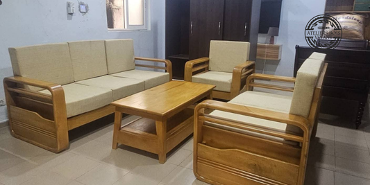 Salon Séphora – Ensemble en Mélina avec Portes-Documents | Ateliers du Bois Vivant Ateliers du bois vivant