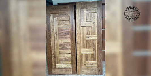 Porte en Faux Teck – Spécialité des Ateliers du Bois Vivant Ateliers du bois vivant