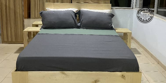 Lit Minimaliste en Mélina – Design épuré et durable – Ateliers Bois Vivant Ateliers du bois vivant