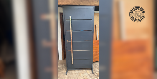 Porte métallique extérieure 210×90 cm – Sécurité renforcée en fer ou fer galva – Ateliers Bois Vivant Ateliers du bois vivant