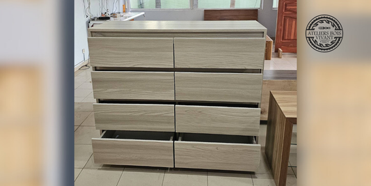 Grande Commode à Poignées Cachées – Mélaminé Premium | Ateliers Bois Vivant Ateliers du bois vivant