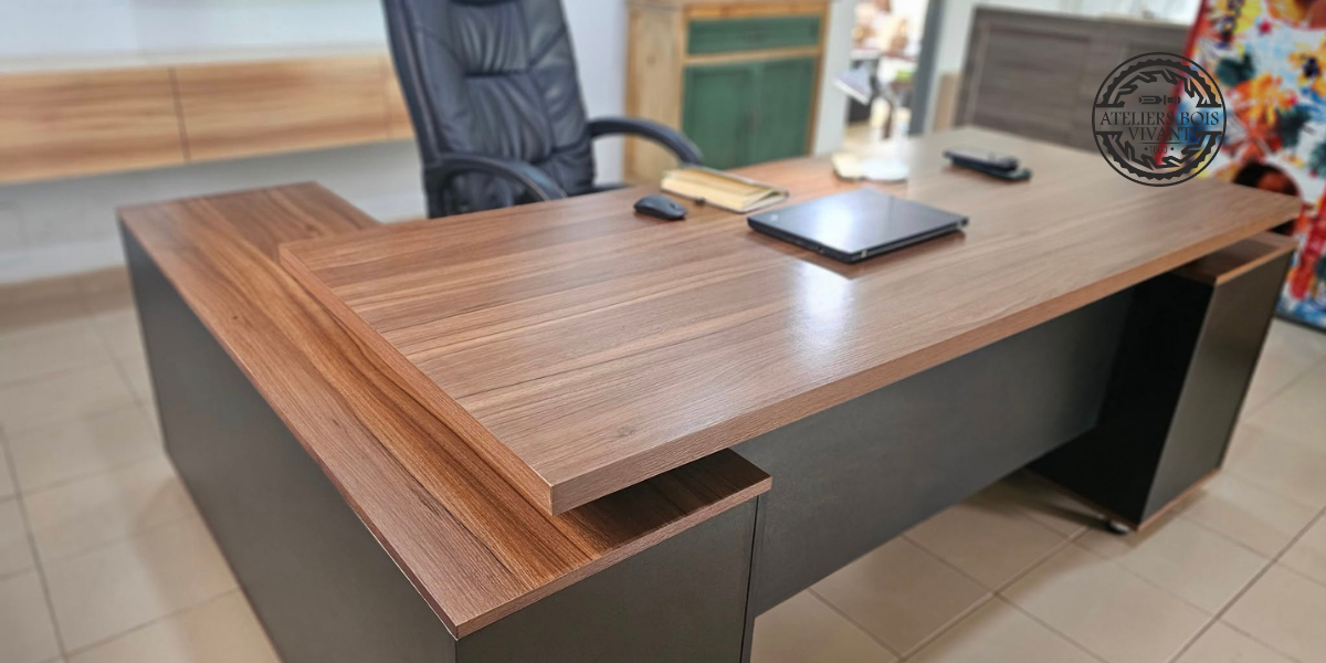 Bureau de Direction en Mélaminé – Design Moderne &amp; Fonctionnel | Ateliers du Bois Vivant Ateliers du bois vivant