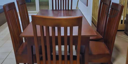 Table de Salle à Manger Modèle Familia en Mélina – Simplicité et Robustesse | Ateliers Bois Vivant Ateliers du bois vivant