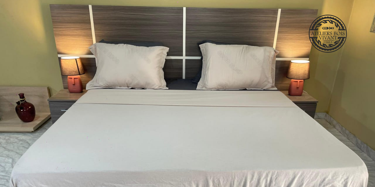 Lit modèle Forever – Élégance intemporelle en mélaminé | Ateliers Bois Vivant Ateliers du bois vivant