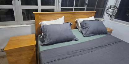 Lit en Mélina Massif Modèle Dona Beija – Élégance Naturelle & Robustesse | Ateliers Bois Vivant Ateliers du bois vivant