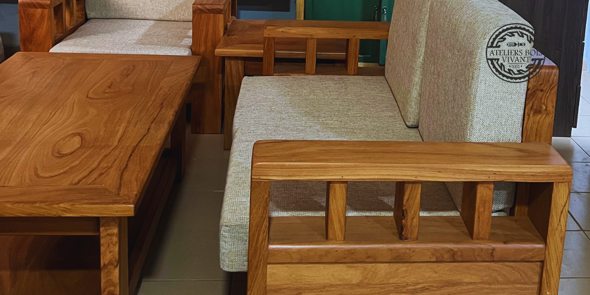 Salon modèle Nova en Lingué Royal Massif – Ateliers du Bois Vivant Ateliers du bois vivant