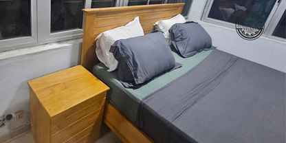 Lit en Mélina Massif Modèle Dona Beija – Élégance Naturelle & Robustesse | Ateliers Bois Vivant Ateliers du bois vivant