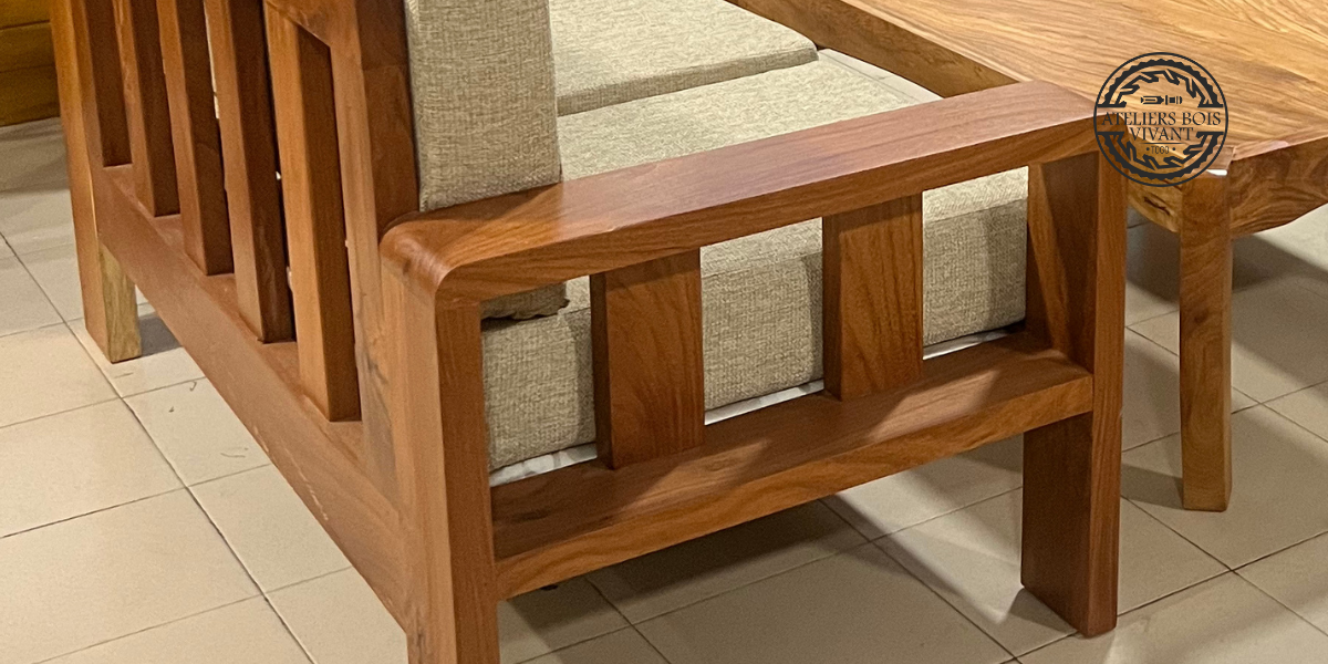 Mini-salon 2+2 places en lingué royal – Ateliers Bois Vivant Ateliers du bois vivant