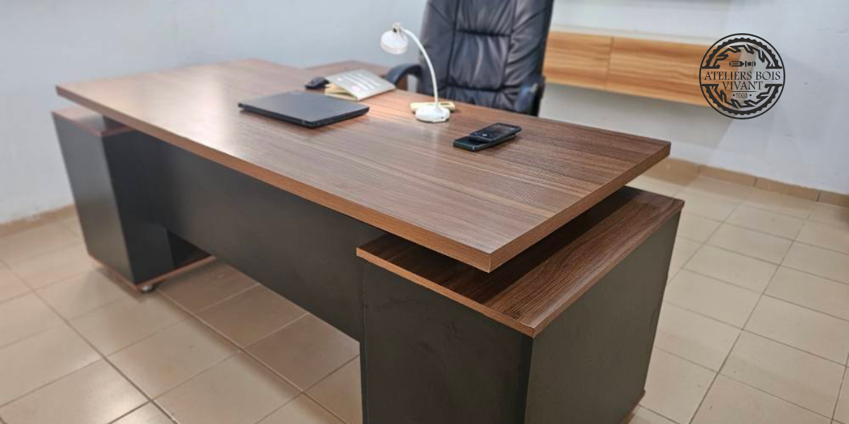 Bureau de Direction en Mélaminé – Design Moderne &amp; Fonctionnel | Ateliers du Bois Vivant Ateliers du bois vivant